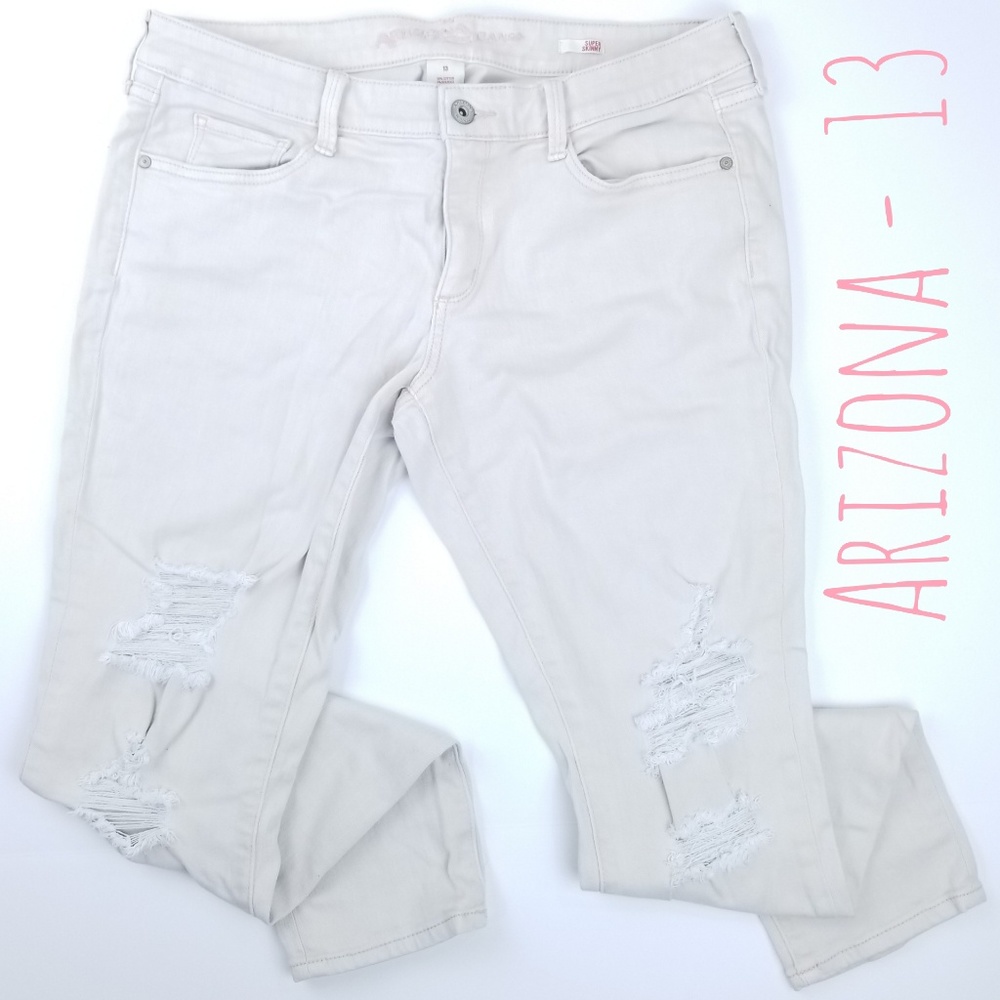 ✔Arizona Light Pink Ripped Skinny Jeans 13 Stretch